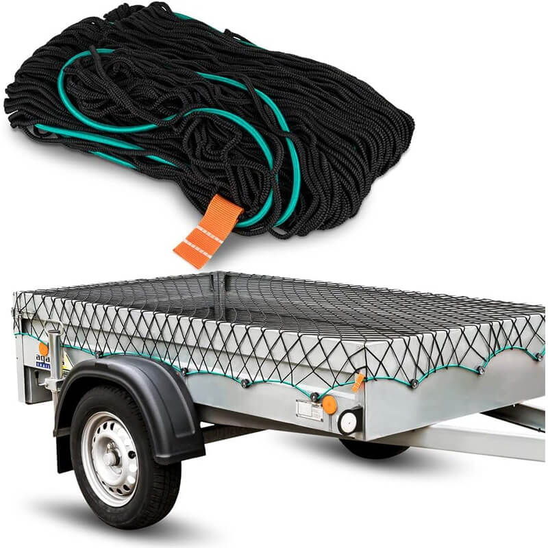 Black elastic trailer net