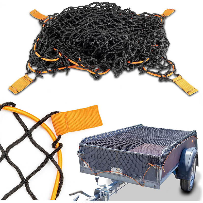 Black elastic trailer net