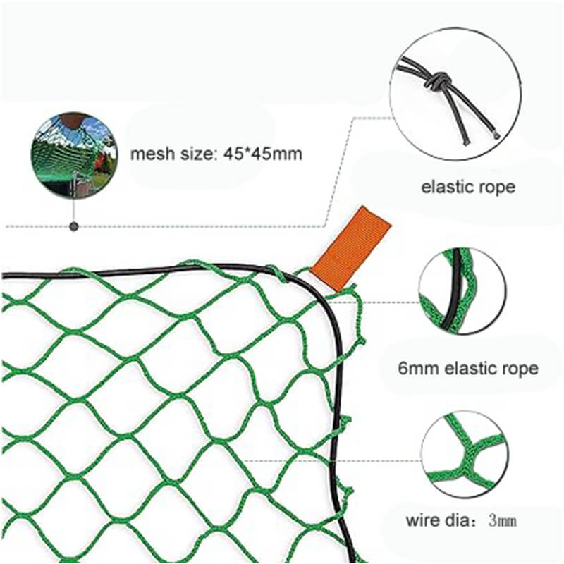 cargo trailer net with corner marking